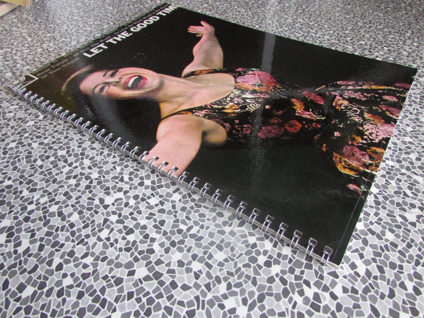 Home-made A4 wire bound sketchbook using 130gsm Cartridge Paper, Eydie Gorme