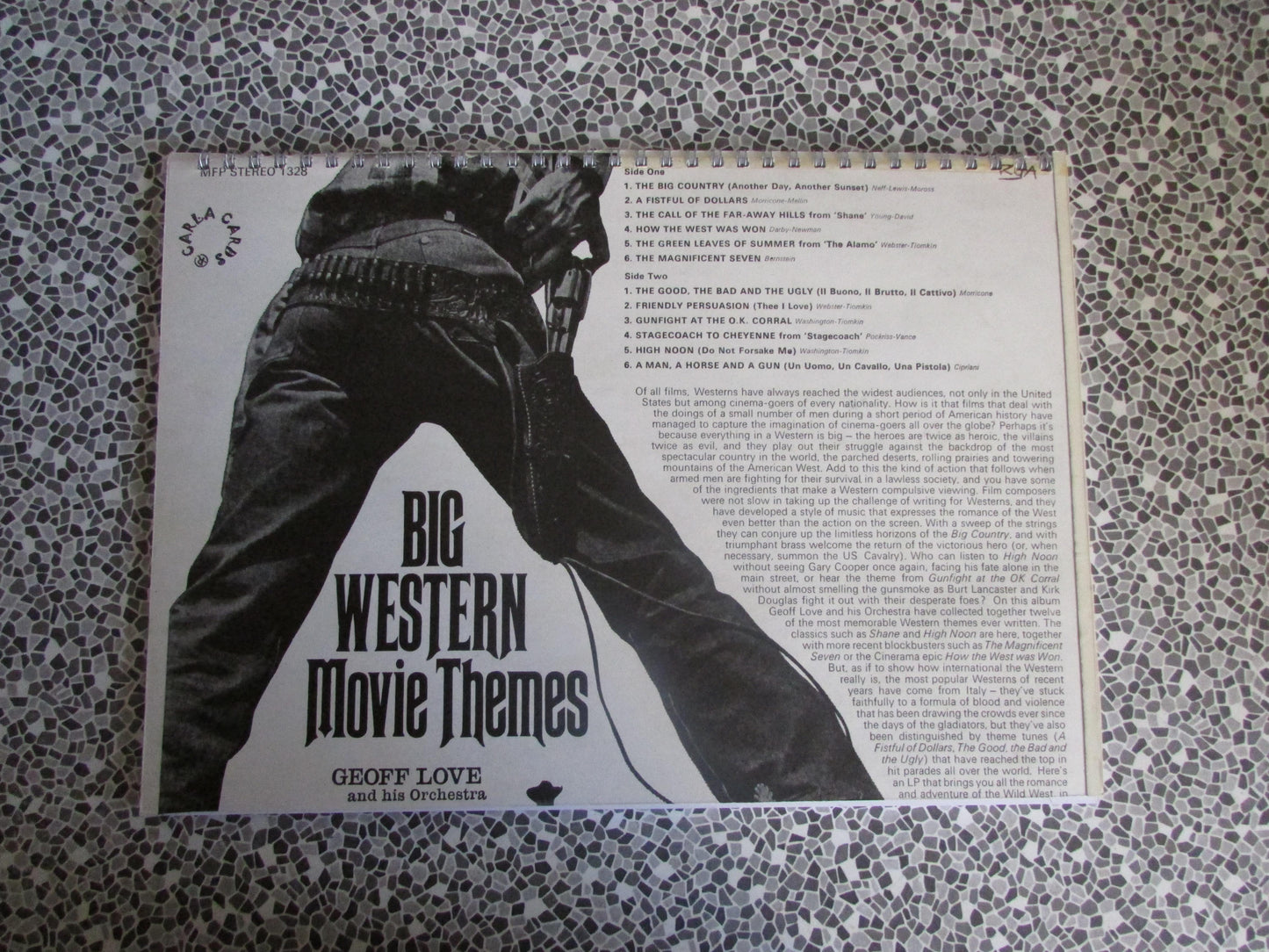 Home-made A4 wire bound sketchbook using 170gsm Acid Free Cartridge Paper, Big Western Movie Themes