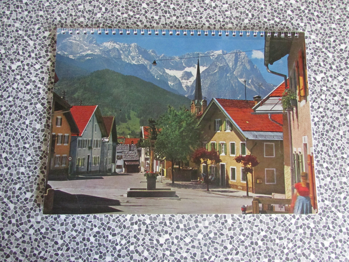 Home-made A4 wire bound sketchbook using 170gsm Acid Free Cartridge Paper, Holiday in The Alps