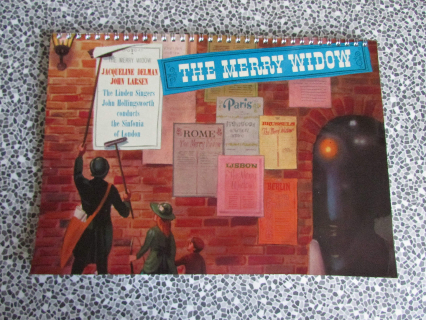 Home-made A4 wire bound sketchbook using 130gsm Cartridge Paper, The Merry Widow