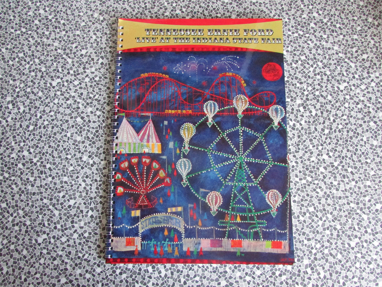 Home-made A4 wire bound sketchbook using 170gsm Acid Free Cartridge Paper, Tennessee Ernie Ford