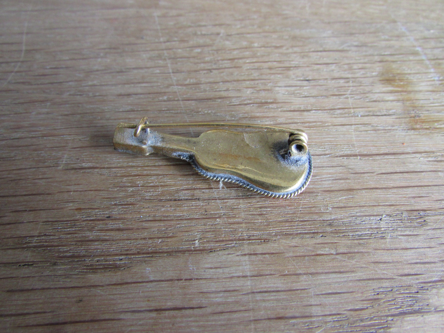 Vintage Italian micro mosaic guitar brooch