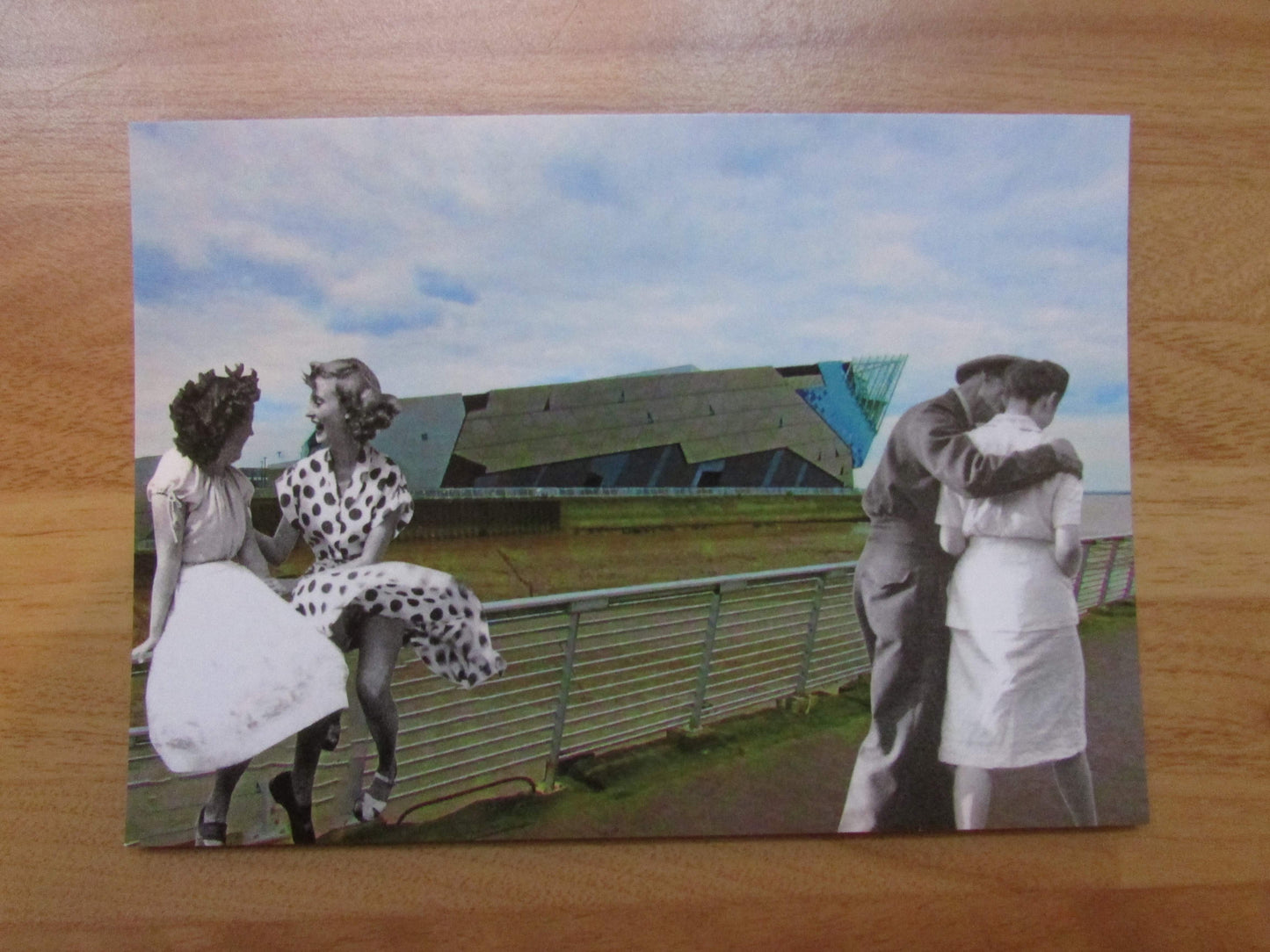 Home-made A Hull New Perspective digital collage postcard: "The Deep"