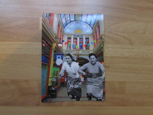 A Hull New Perspective digital collage postcard: "Hepworth's Arcade"