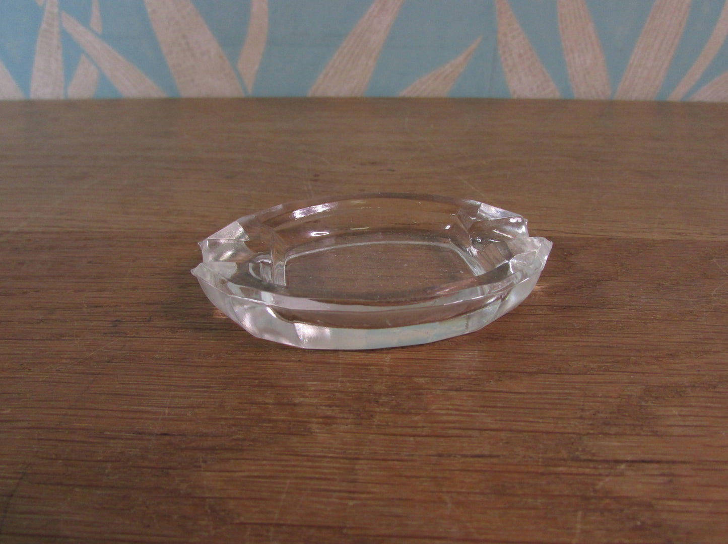 Set of four mid century Bohemia Czechoslovakia mini glass ashtrays