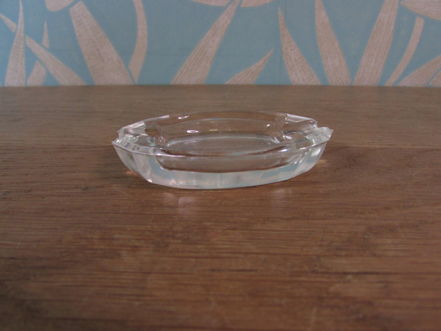 Set of four mid century Bohemia Czechoslovakia mini glass ashtrays