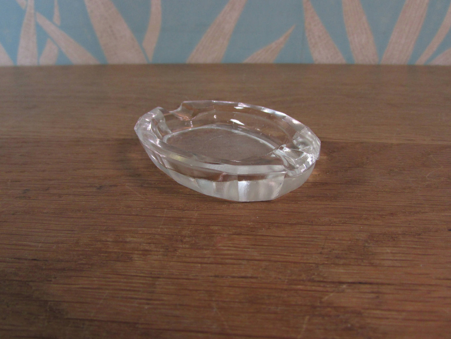 Set of four mid century Bohemia Czechoslovakia mini glass ashtrays