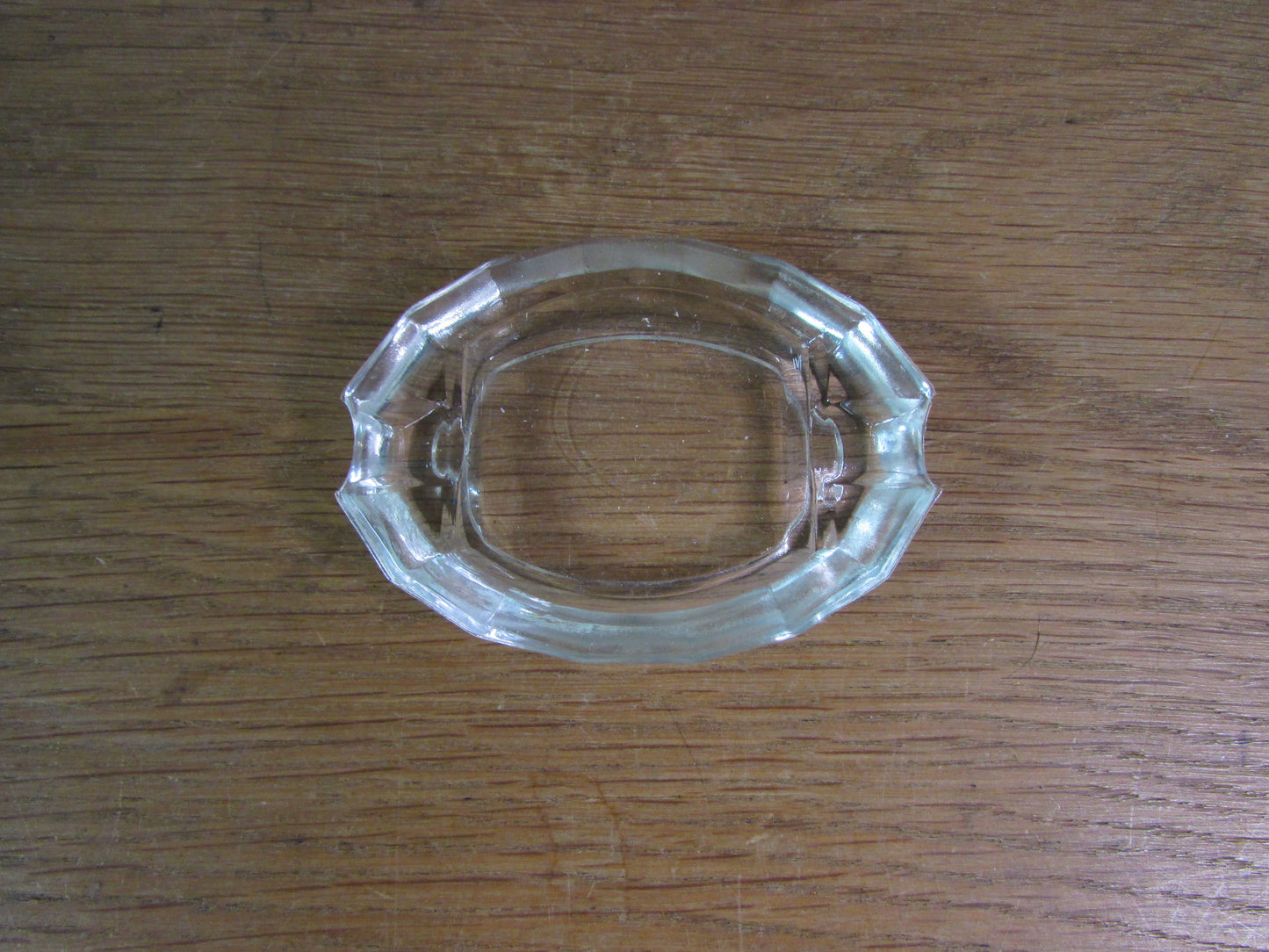 Set of four mid century Bohemia Czechoslovakia mini glass ashtrays