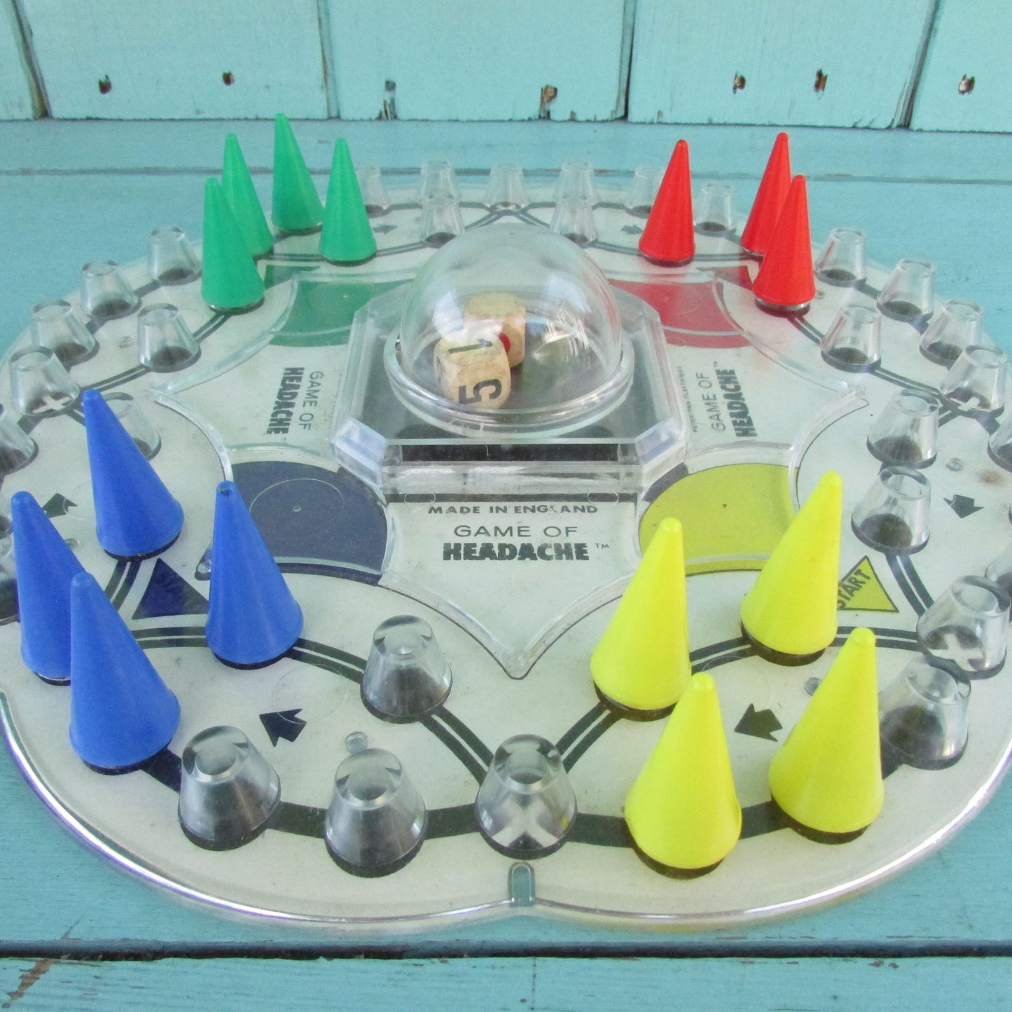 1968 PPP Game of Headache board game with Pop-o-Matic dice shaker