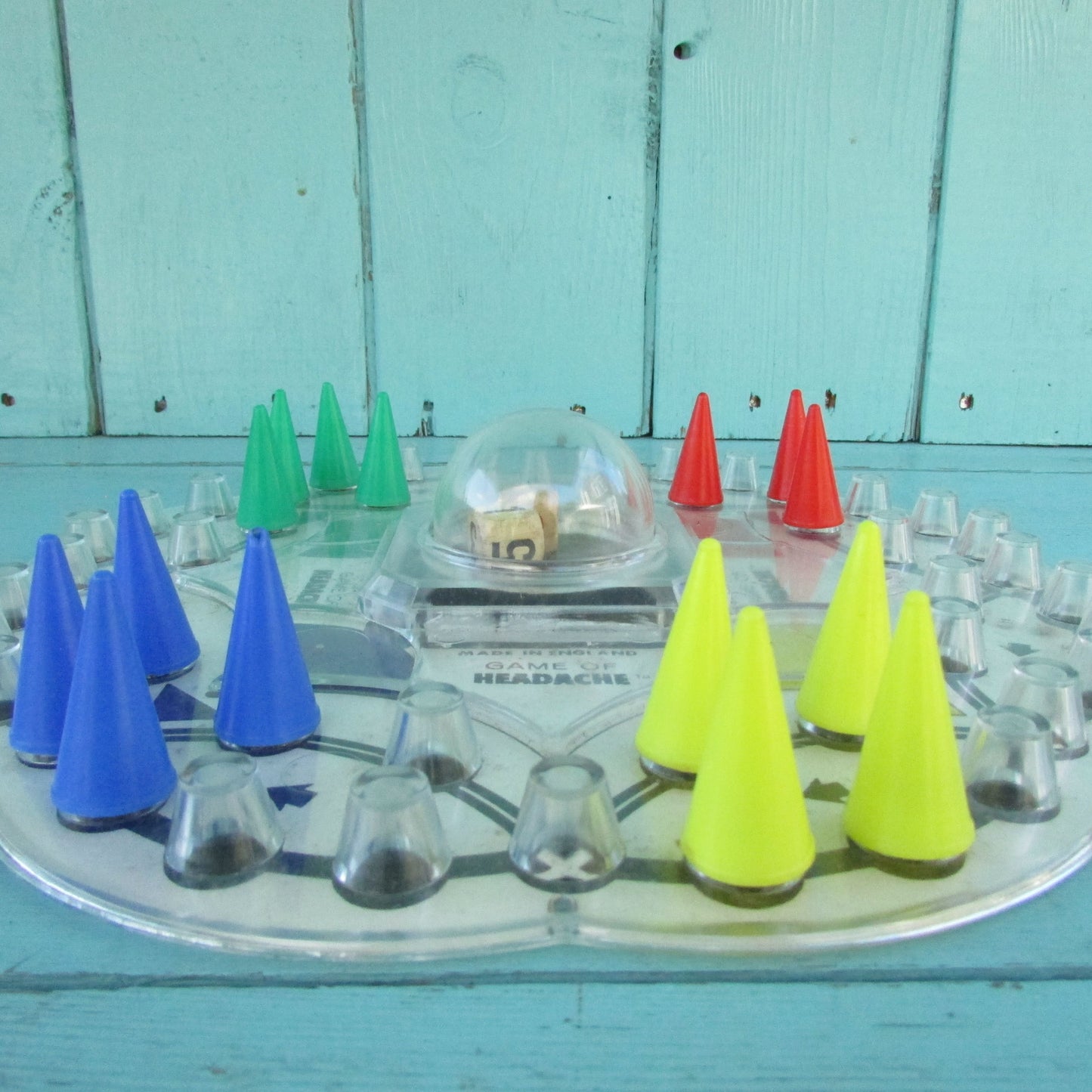 1968 PPP Game of Headache board game with Pop-o-Matic dice shaker