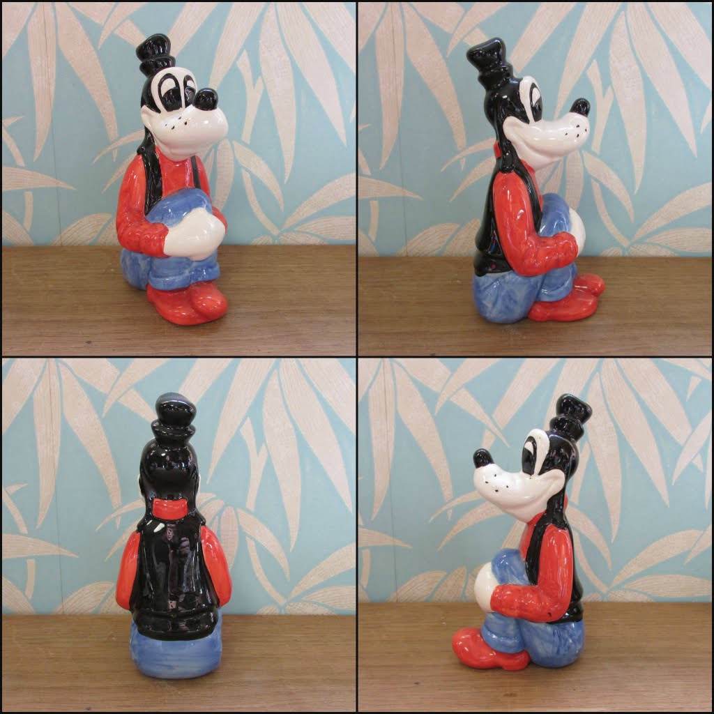 Staffordshire England ceramic Minnie Mouse, & Goofy figurines
