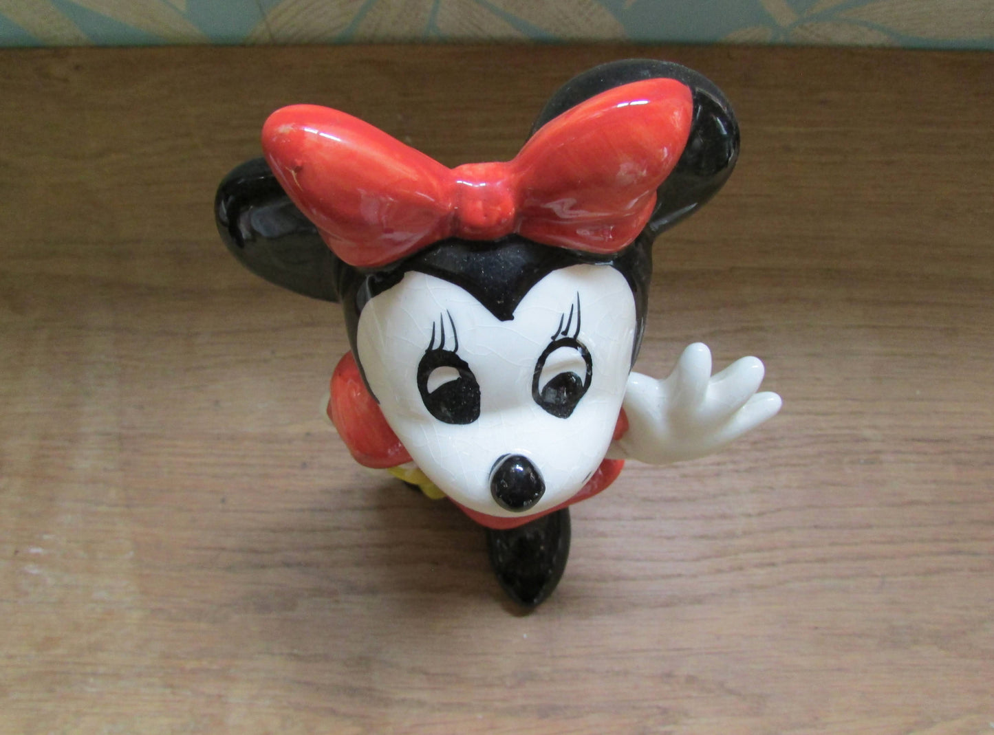 Staffordshire England ceramic Minnie Mouse, & Goofy figurines