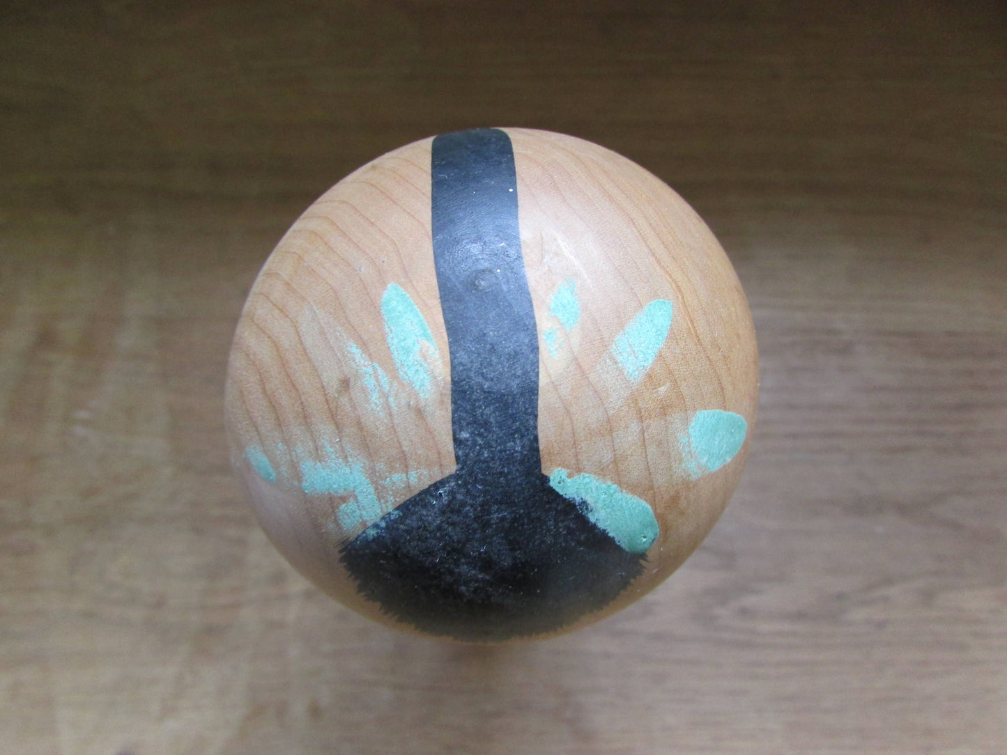 Vintage handmade traditional wooden Kokeshi doll, two designs