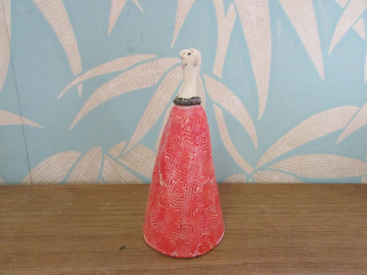 Two collectable ceramic art doll mini sculptures