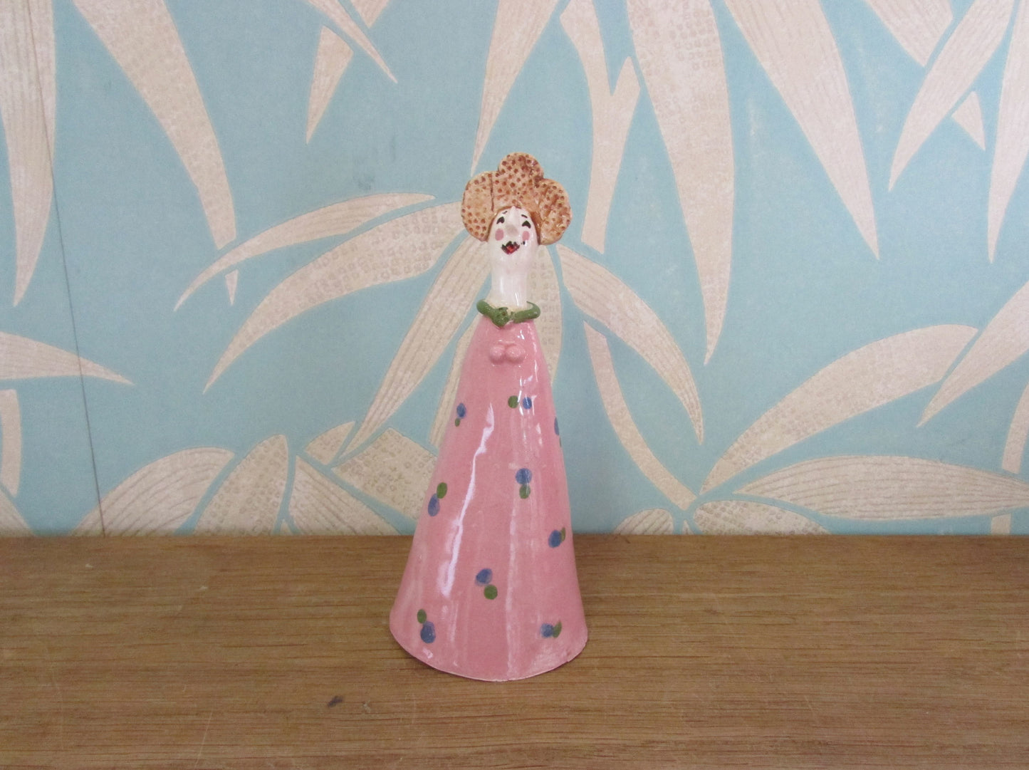Two collectable ceramic art doll mini sculptures