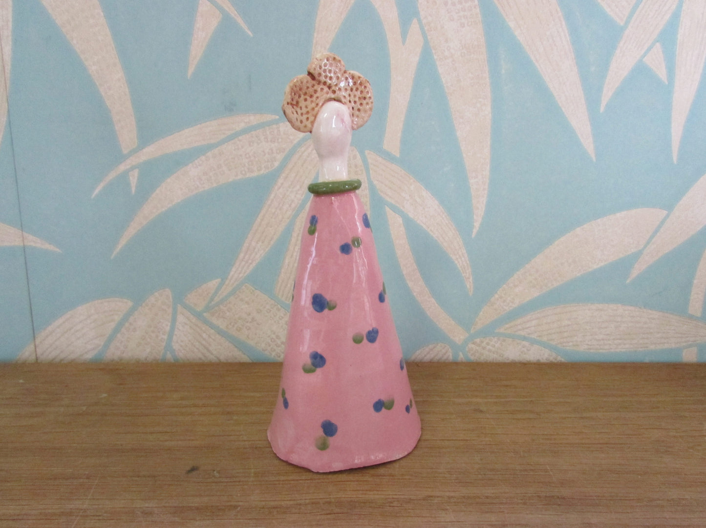 Two collectable ceramic art doll mini sculptures