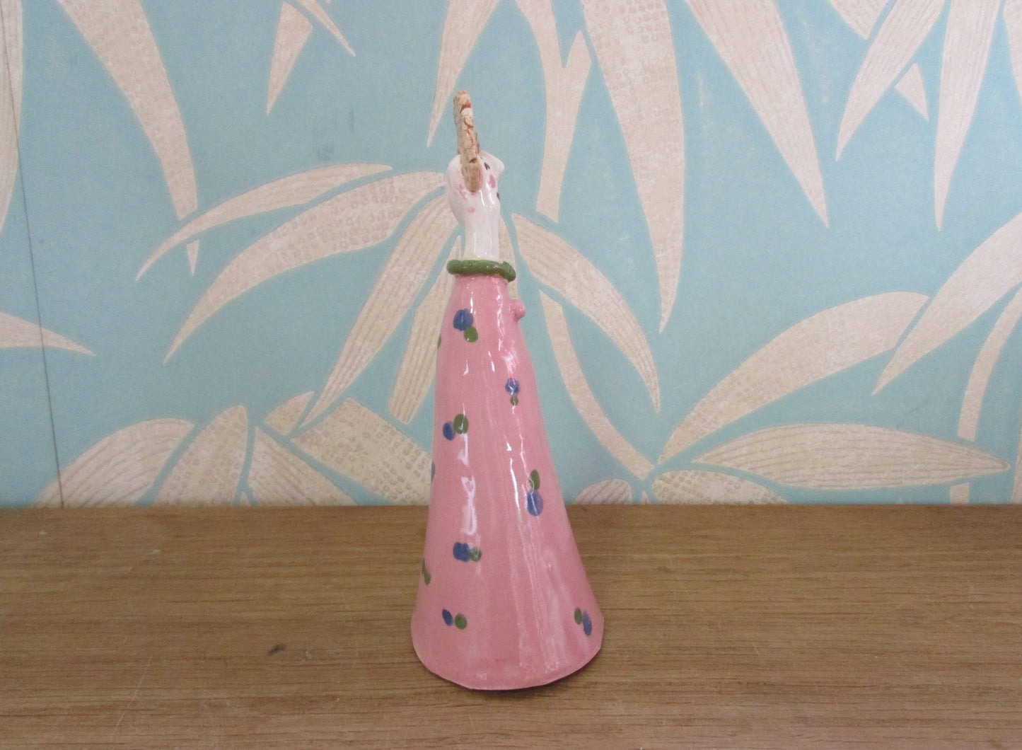 Two collectable ceramic art doll mini sculptures