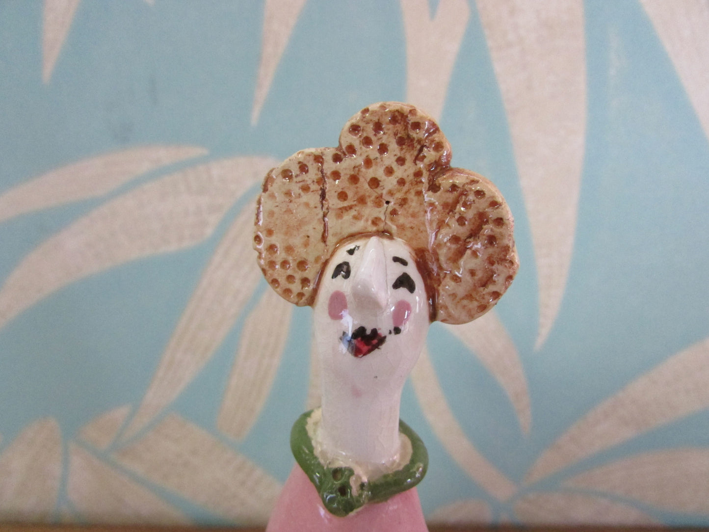 Two collectable ceramic art doll mini sculptures