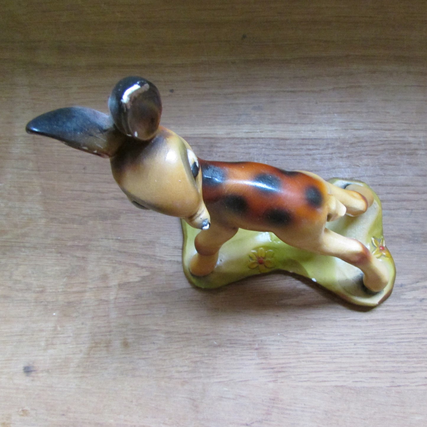 circa. 1940s chalkware gangly-legged deer figurine