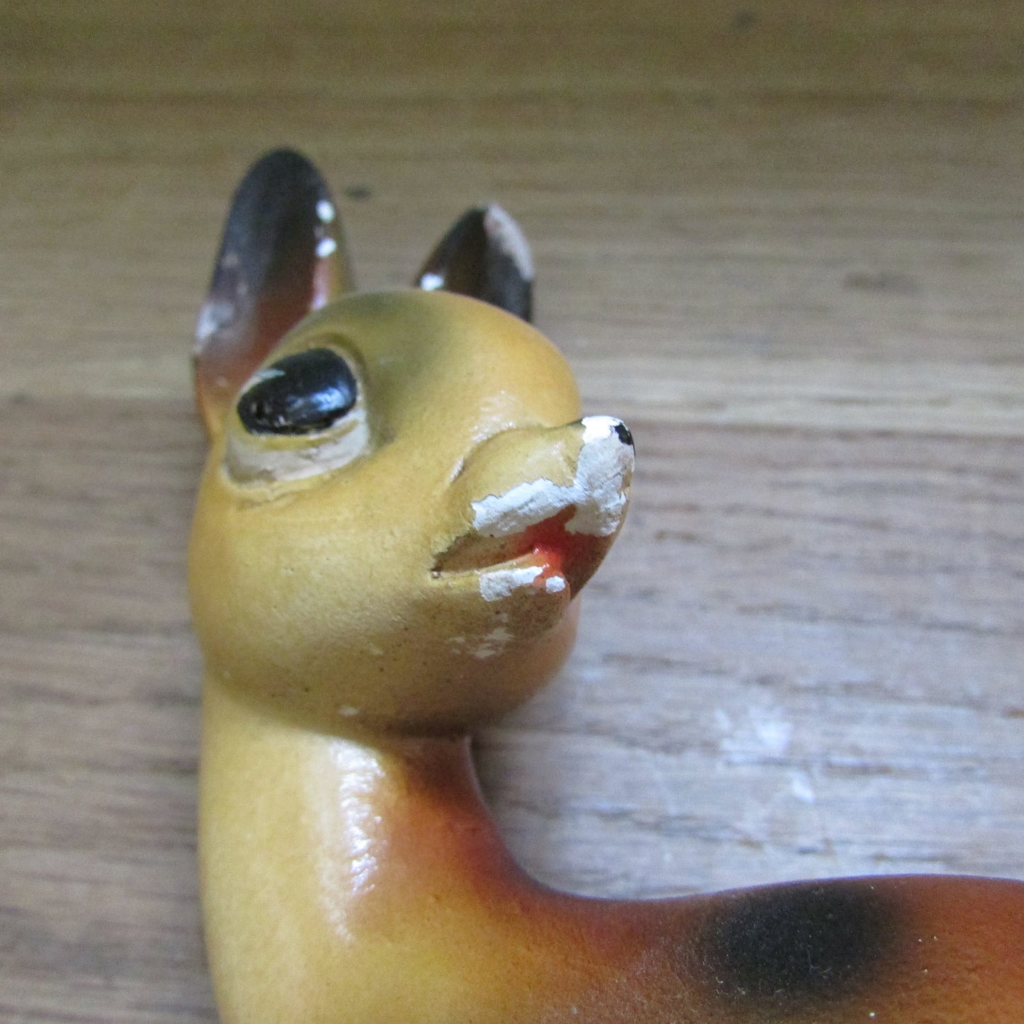 circa. 1940s chalkware gangly-legged deer figurine