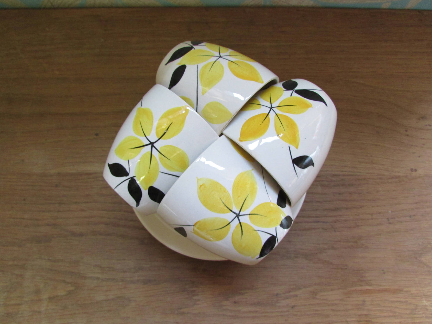 Rare vintage Royal Tudorware Barker Bros yellow flower motif teaset