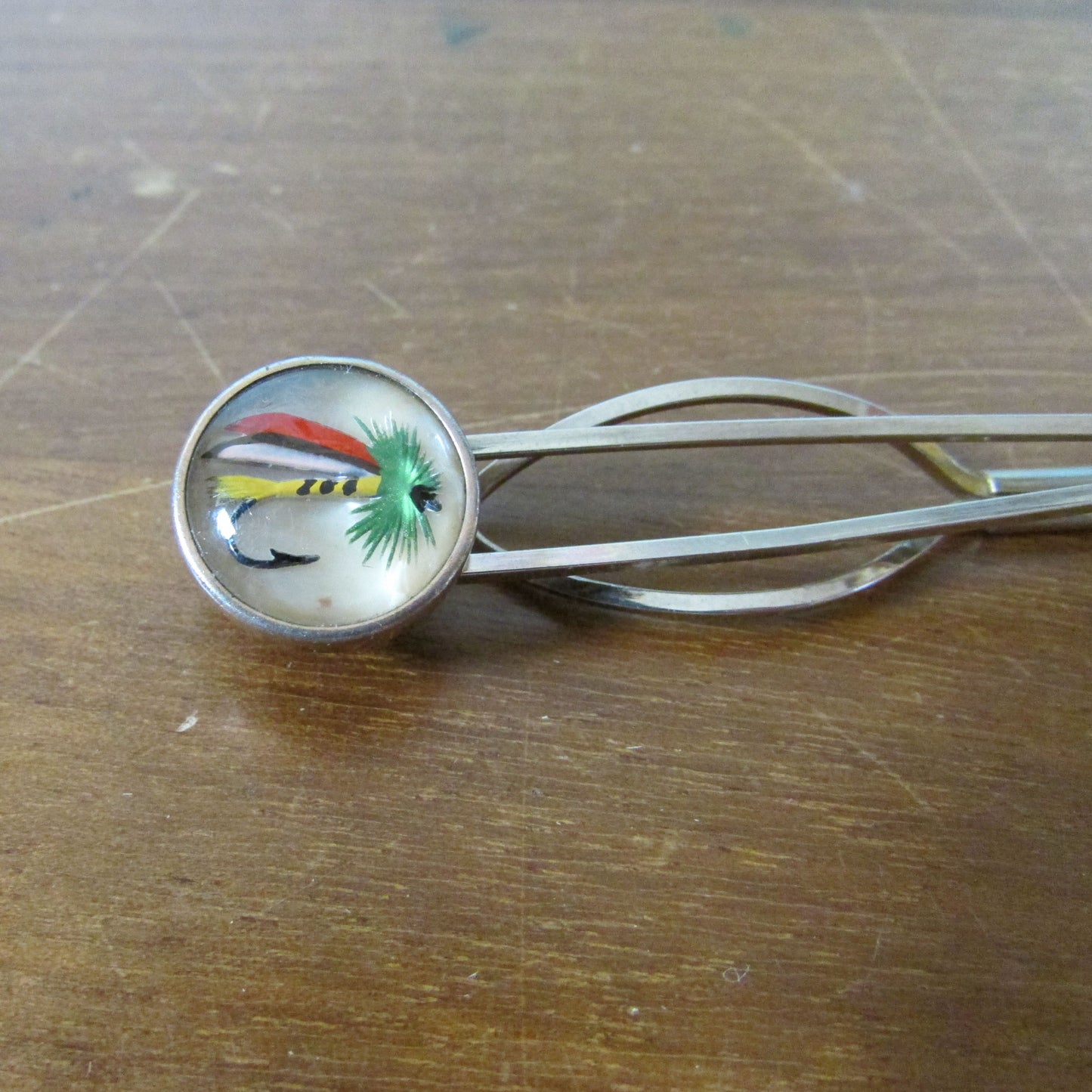 1960s Stratton Temptation 'fly hook' sliding tie clip/bar
