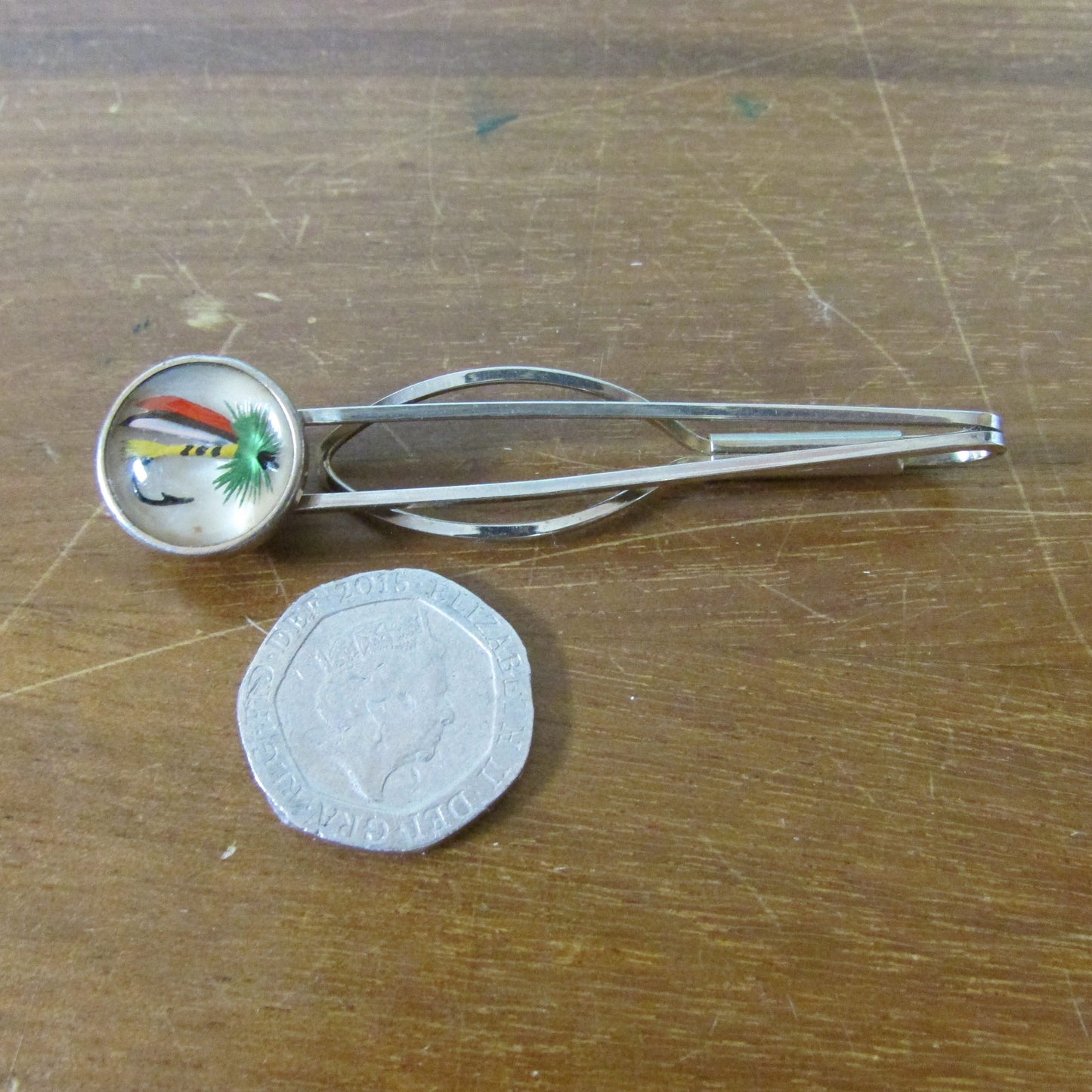 1960s Stratton Temptation 'fly hook' sliding tie clip/bar