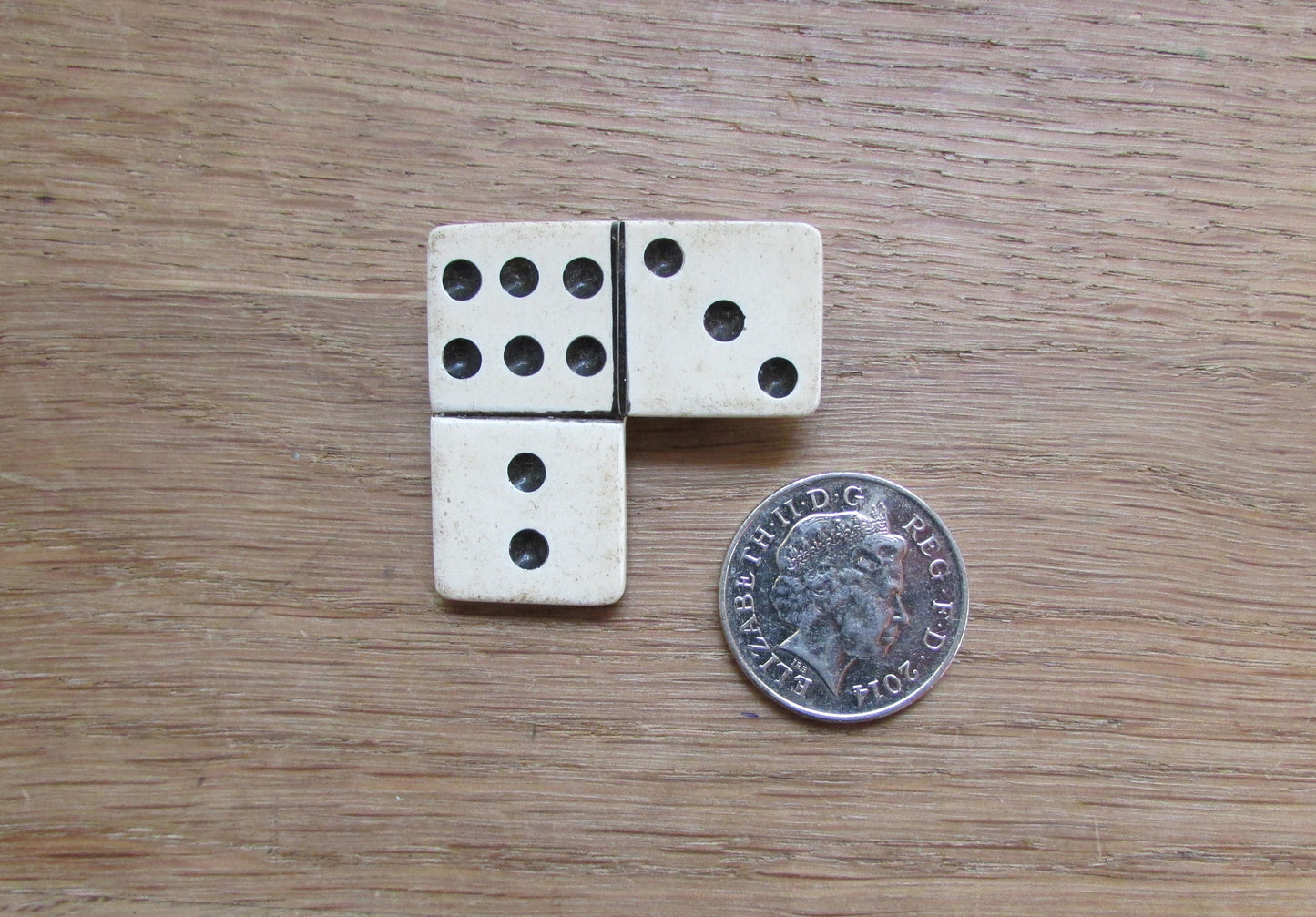 Vintage plastic domino brooch