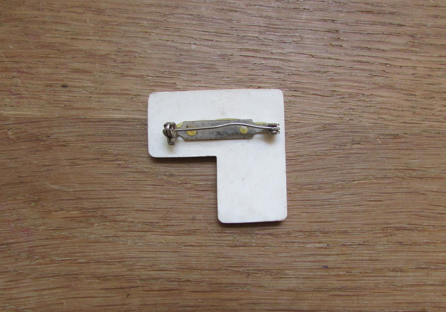 Vintage plastic domino brooch