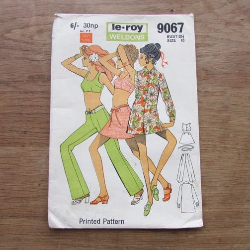 Part cut 1960s Le Roy Weldons 9067 sewing pattern for separates, size 10 (complete)