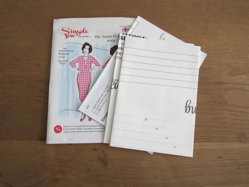 Uncut Simple Sew #009 sewing pattern for the 'Jackie O' jacket, sizes 8-18 (complete)
