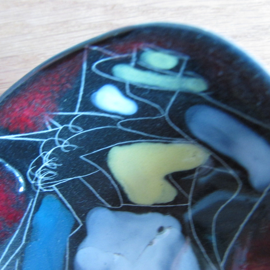 1950s Italian San Marino-style art pottery small pin dish
