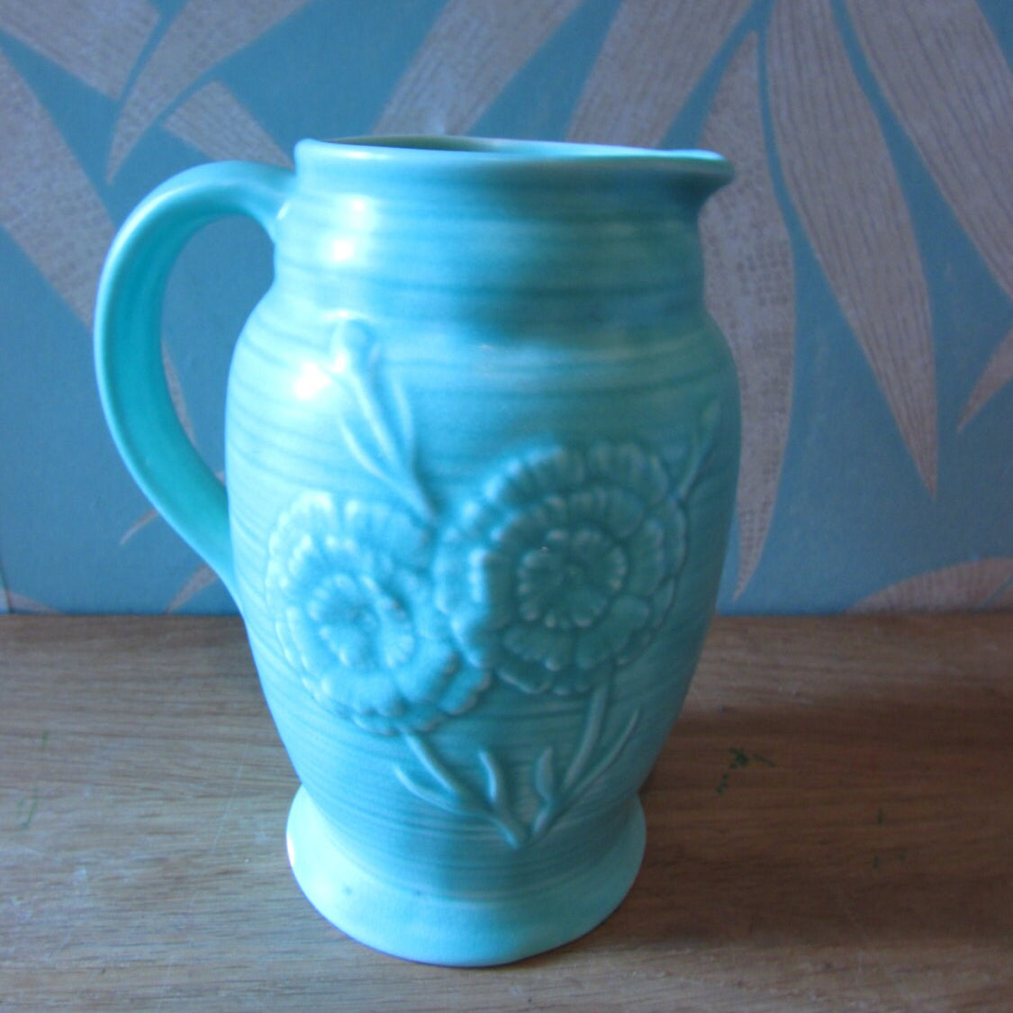 Mid-century Burlington China flower embossed jug
