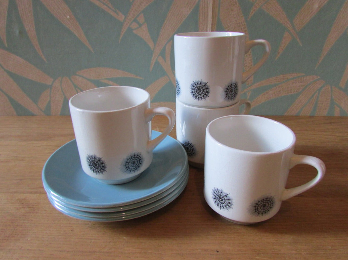 1960s Hostess tableware by British Anchor 'Celeste' coffee set