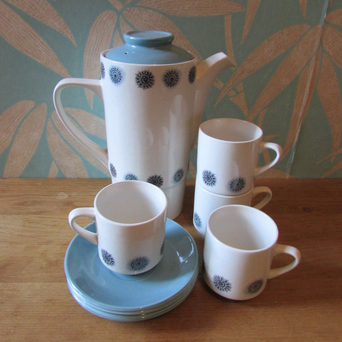 1960s Hostess tableware by British Anchor 'Celeste' coffee set
