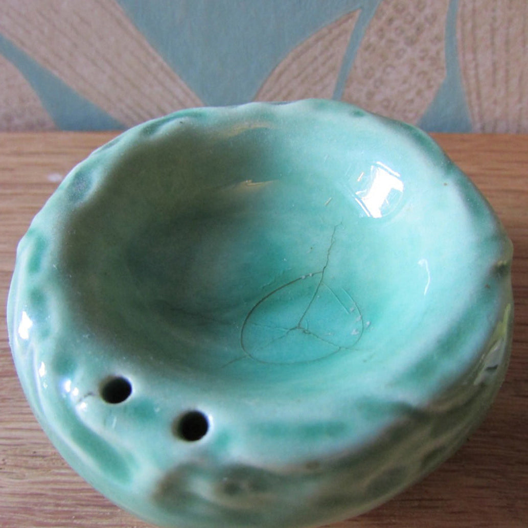Vintage ceramic yellow bird/chick in nest salt & pepper duo