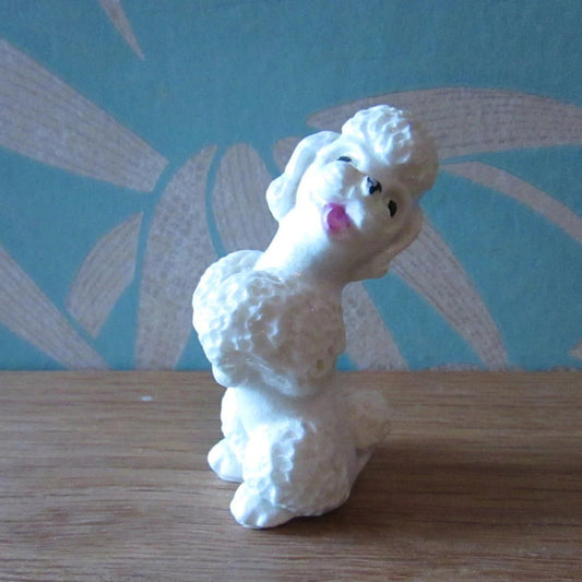 Vintage 'sit up & beg' poodle ornament