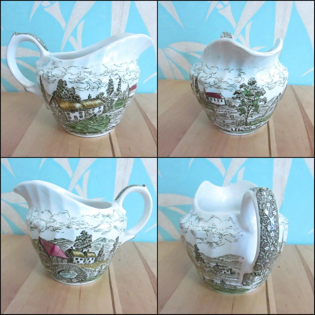 Assortment of 1950s British Anchor "English Country Scenes" teaware