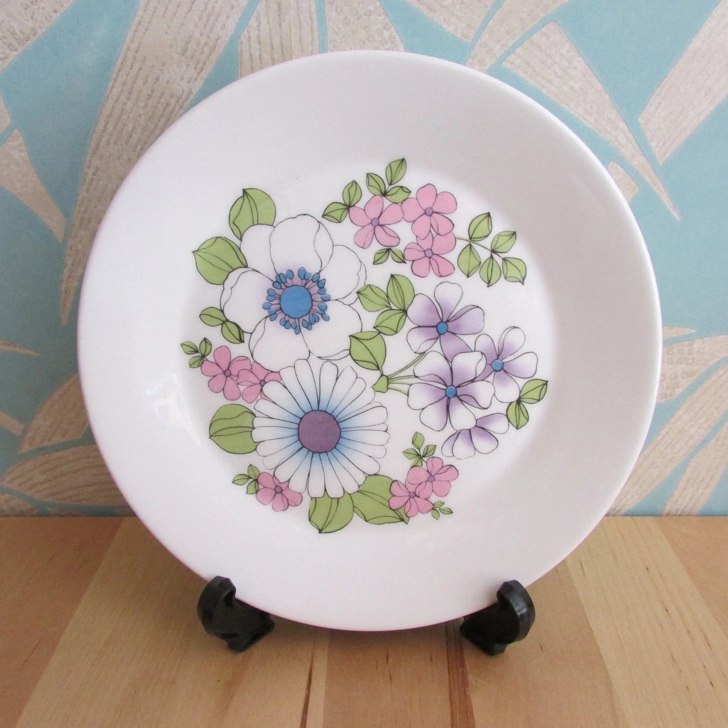 Set of 6 1960s HT (Hostess Tableware) "Angelique" tea/cake plates