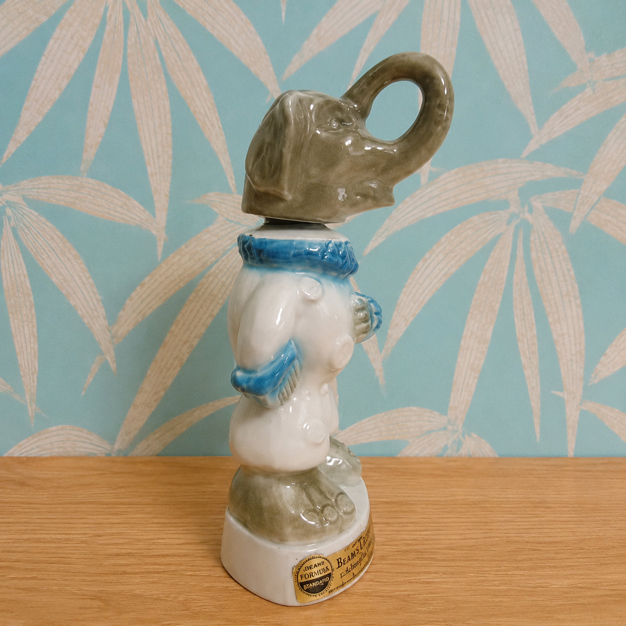 1968 Jim Bean Beams Trophy ceramic elephant whisky decanter