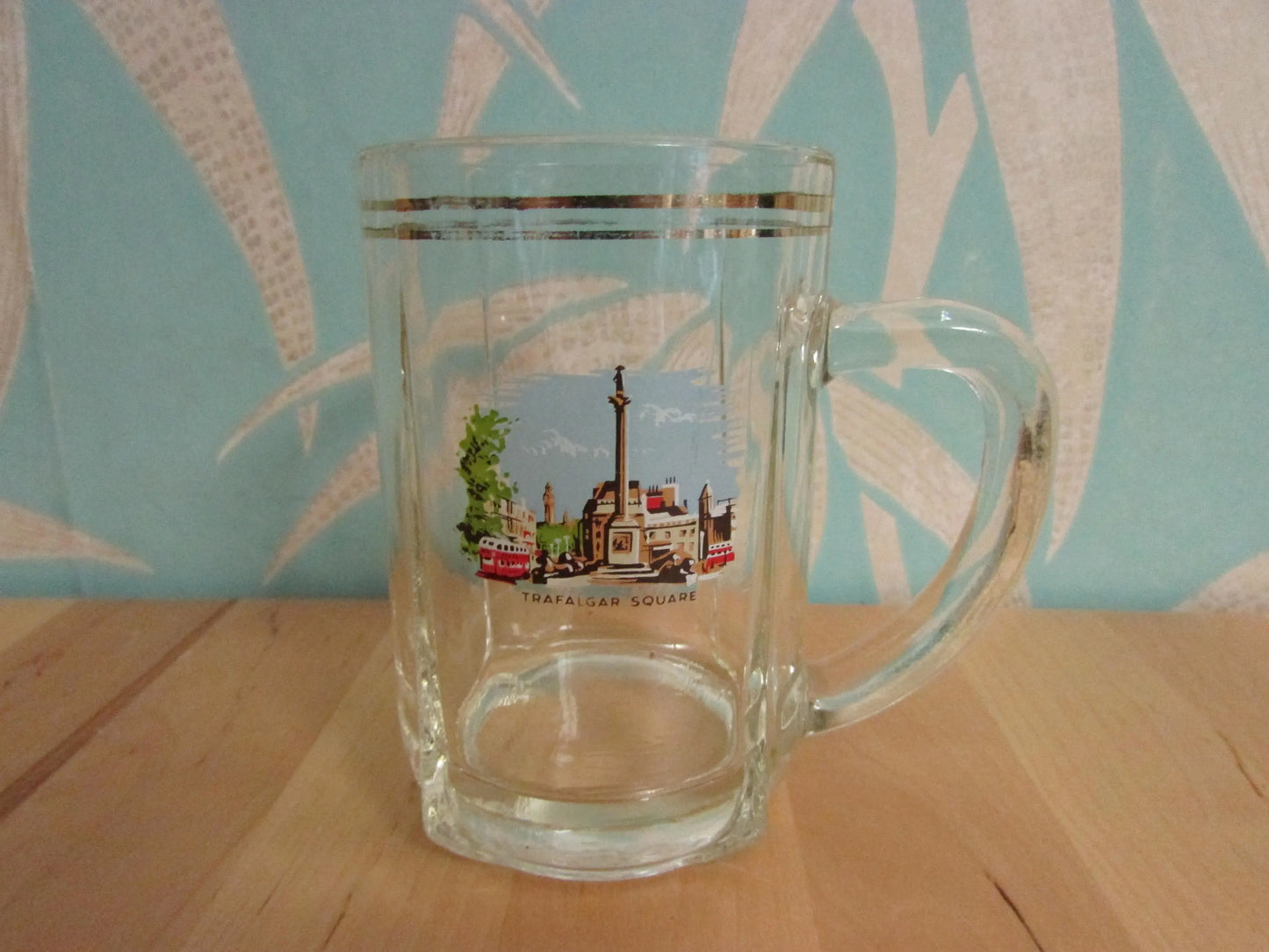 Set of three 1960s famous London Landmarks beer glasses