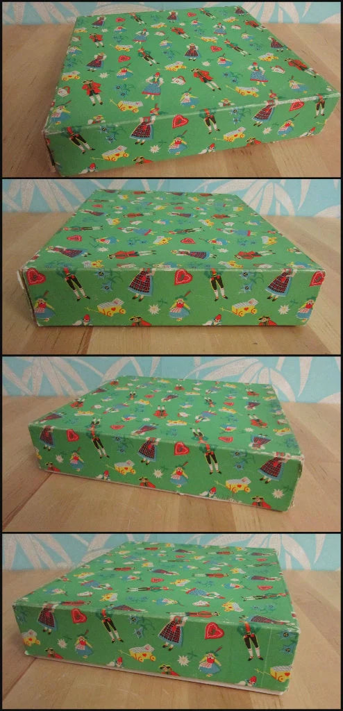 1960s/70s Innsbruck Austria hand-painted glass decanter set, original box