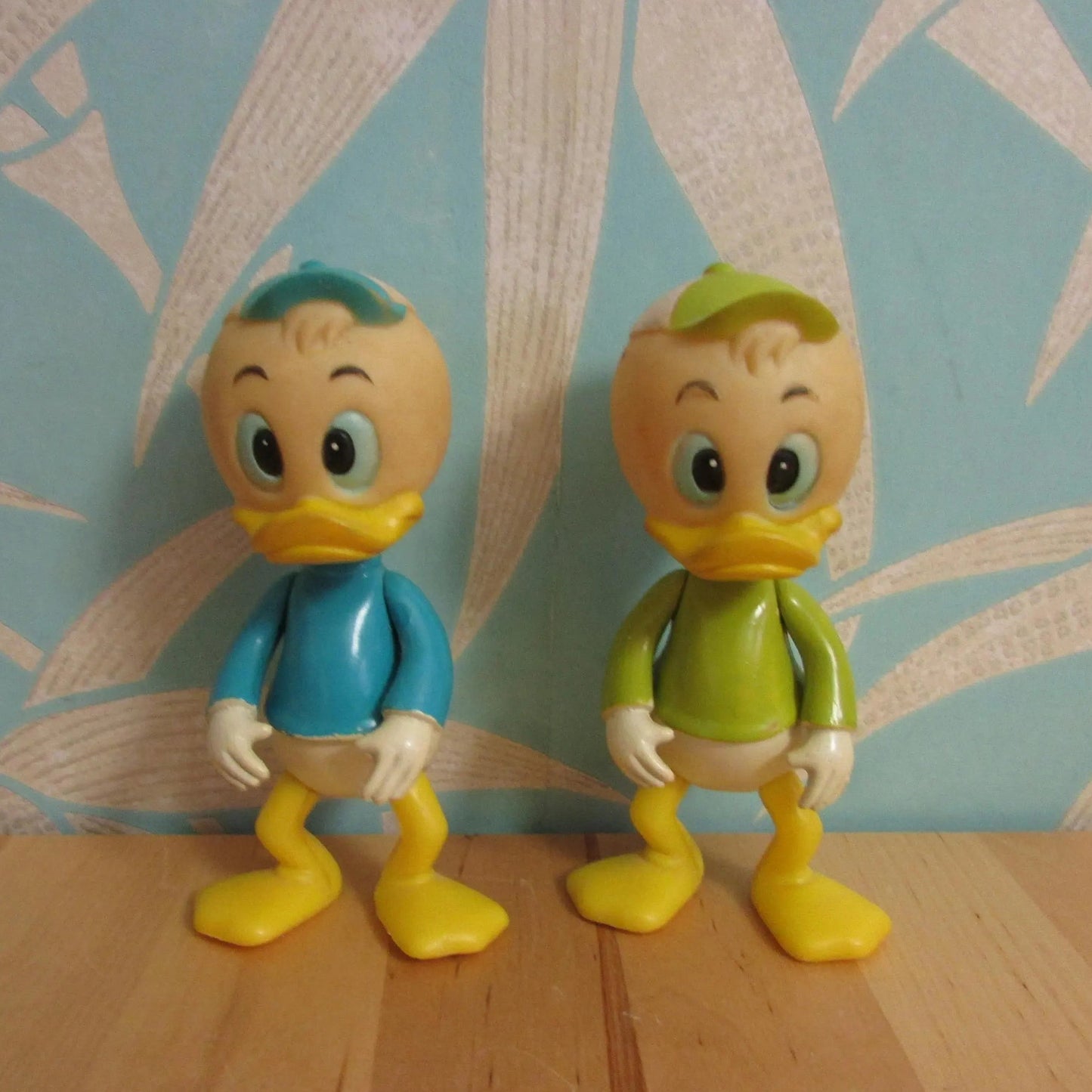 Vintage Walt Disney Productions bendable Dewey, and Louie figurines