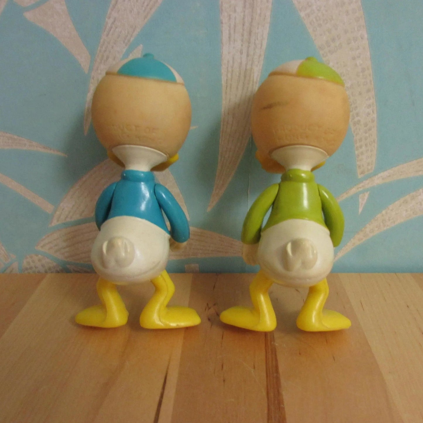 Vintage Walt Disney Productions bendable Dewey, and Louie figurines