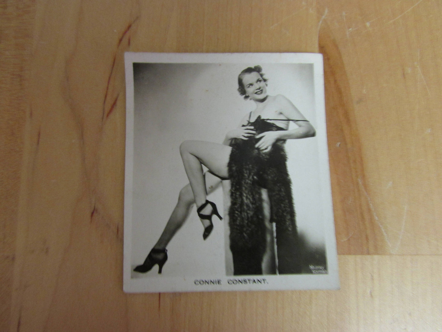 Two collectable Black Cat cigarette cards from Film & Stage Beauties series - Judy Puck, and Connie Constant