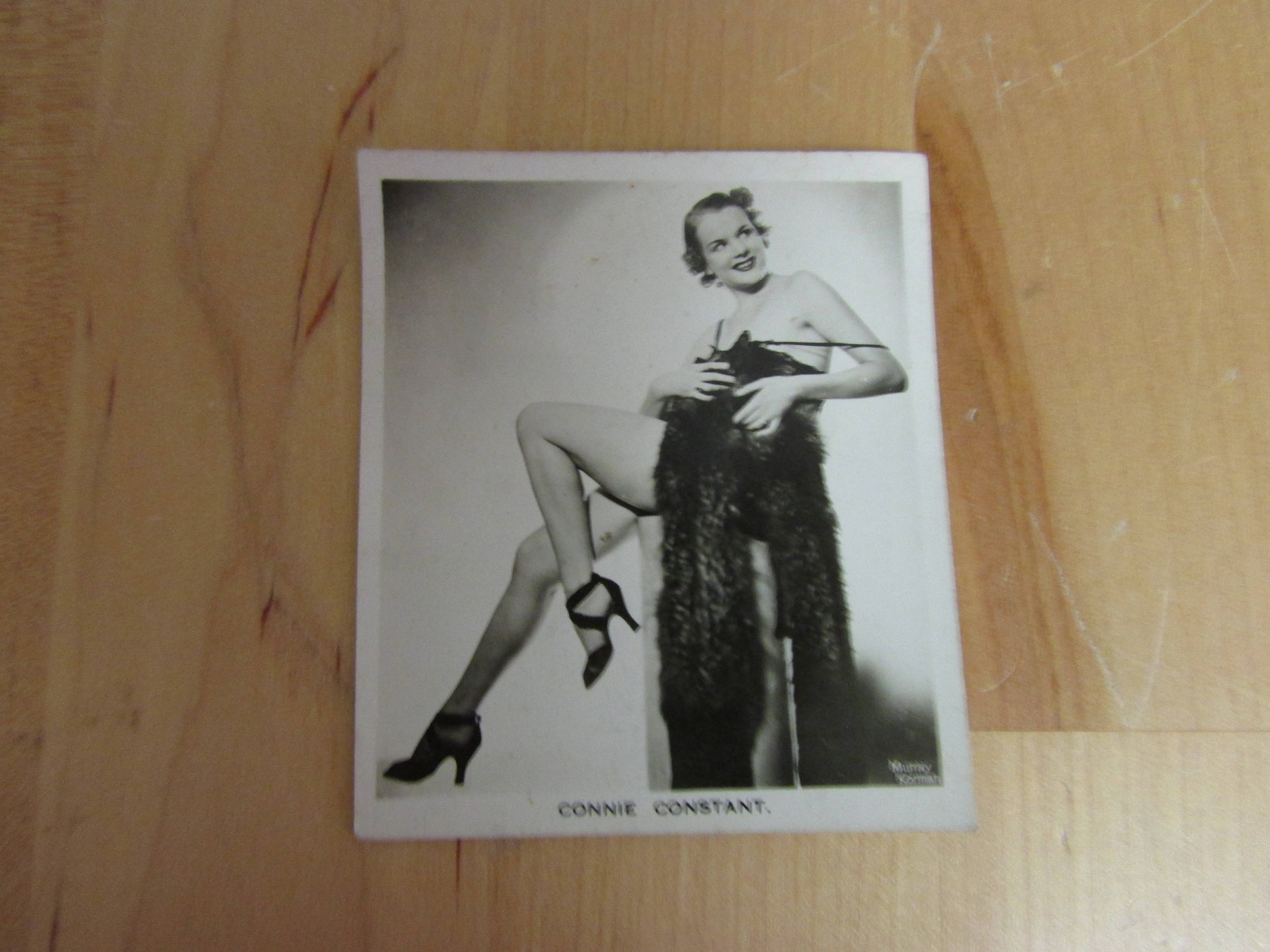 Two collectable Black Cat cigarette cards from Film & Stage Beauties series - Judy Puck, and Connie Constant