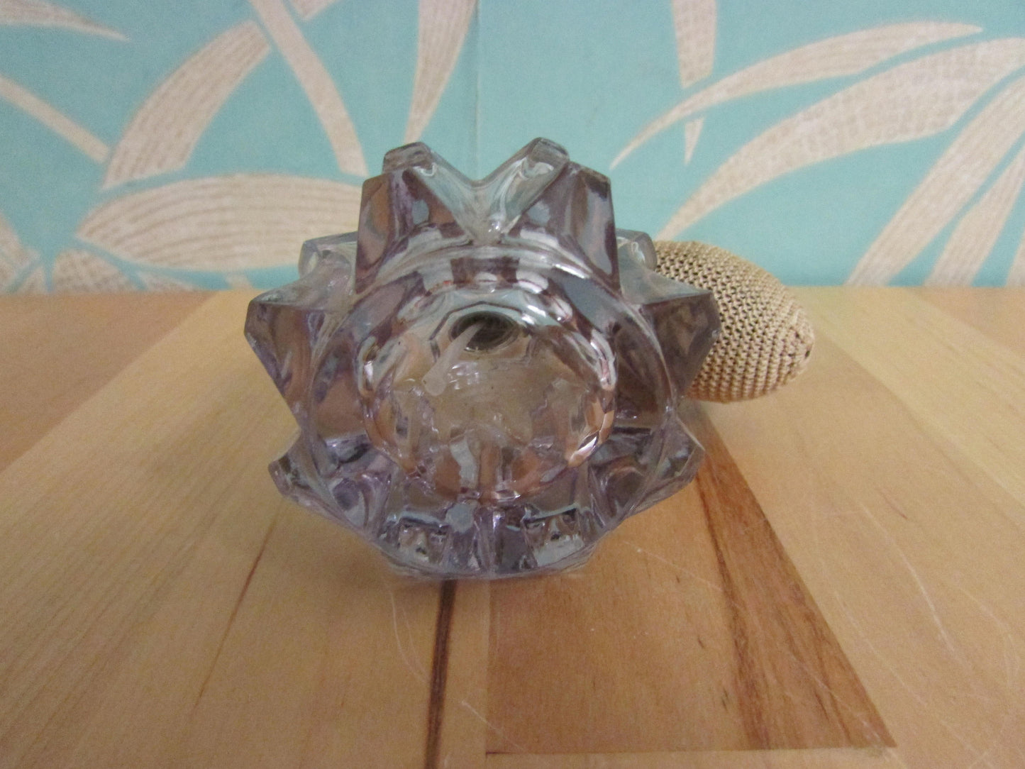 Vintage amethyst/purple glass perfume atomiser