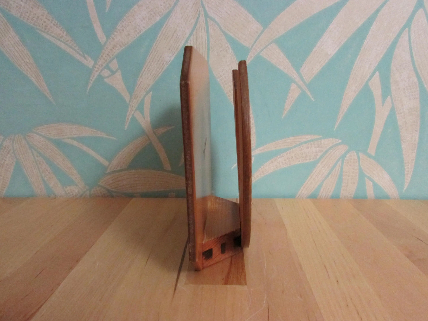 Vintage hand-painted wooden horseshoe letter rack