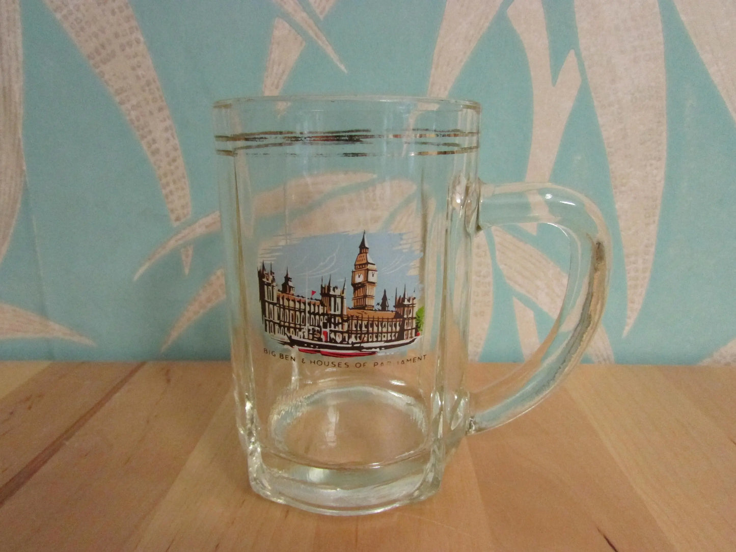 Set of three 1960s famous London Landmarks beer glasses