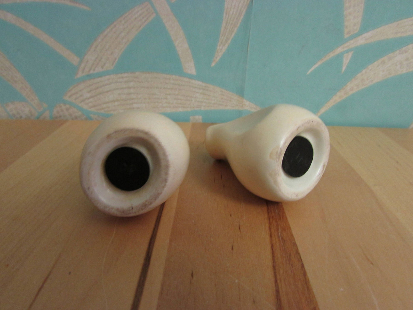 1950s Carlton Ware brown & cream "Windswept" cruet set